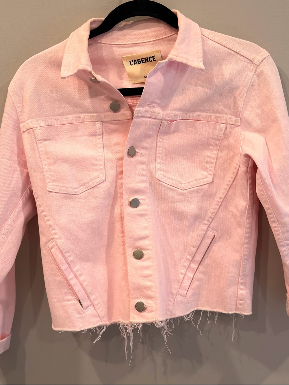 L'AGENCE Pink Denim Jacket